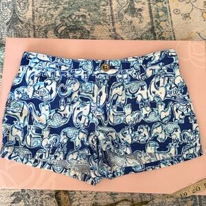 LILLY PULITZER GIRLS SHORTS 10 elephants